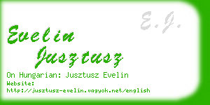 evelin jusztusz business card